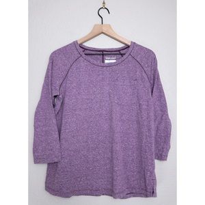 🟣 Columbia OMNI-Wick Quarter Sleeve Lightweight Top L Pocket Outdoor